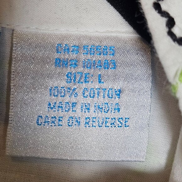 VTG Bleu Bayou Embroidered Boho Button-Up Shirt Paisley & Floral Med Cottage Cor - Picture 12 of 14